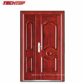 TPS-079sm Usine Double Doux Doux Hung Chine Porte En Acier Bas Prix, Fer Gates Double Porte Grill Design